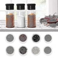 thumbnail image 3 of Paquete de 20 recipientes de plástico para especias, frascos transparentes con tapas dosificadoras y etiquetas, botellas de plástico vacías para especias., 3 of 5
