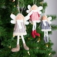 thumbnail image 3 of Northlight Angel Doll with Wings Christmas Ornaments - 6" - Red, Brown and Blue - Set of 3, 3 of 6