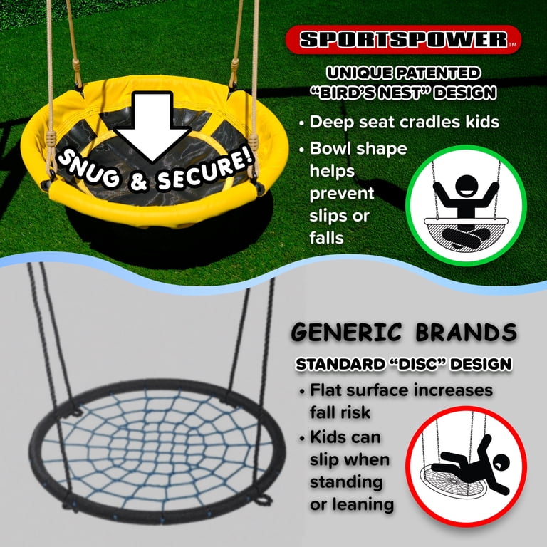 Sportspower Playground Swing Set with Triple Adjustable Swings