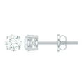 thumbnail image 3 of Rosec Jewels Half Carat Lab Diamond Earrings (4 mm, EF-VS Quality) - Stud Earrings Unisex - Ready to Gift, 925 Sterling Silver, 3 of 7