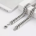 thumbnail image 2 of HOOUN 9mm Men Jewelry set Stainless Steel Double Link chain Necklace Bracelet Polished, 2 of 5