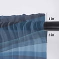 thumbnail image 5 of Navy Blue Ombre Valance Curtains for Kitchen/Living Room/Bathroom/Bedroom Window, Rod Pocket Small Topper Half Short Window Curtains Voile Sheer Scarf, Modern Moire Gradient Watercolor 42"x12", 5 of 8