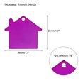 thumbnail image 2 of Unique Bargains House Shape Blank Tags Metal Stamping Tag Blank Dog ID Tags, Purple Engraving Tags, 25 Pack, 2 of 7