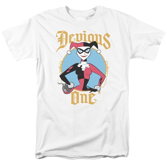 Batman Devious One S/S Adult 18/1 T-Shirt-White