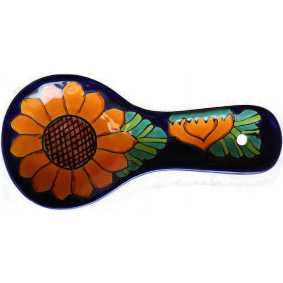 Sunflower Talavera Ceramic Spoon Rest