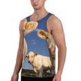 thumbnail image 2 of Easygdp Cows Cattles Men's Tank Top, Sleeveless Muscle T Shirts, Breathable, Quick-Dry, Loose for Gym, Running, Fitness - 4X-Large, 2 of 9