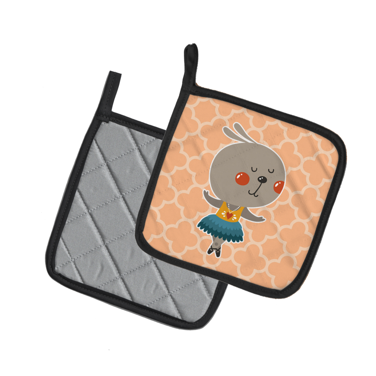 Ballerina Rabbit Pair of Pot Holders