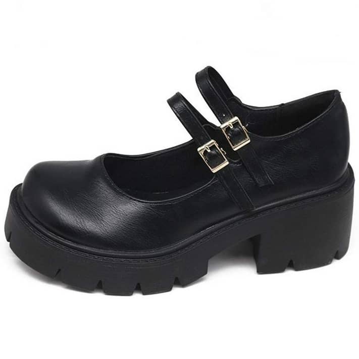 Celnepho Womens Platform Chunky Heel Mary Janes Shoes Ankle Strap ...