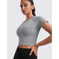 thumbnail image 4 of Remera CRZ YOGA sin costuras, corta, de manga corta, gris pizarra XL, 4 of 5