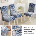 thumbnail image 5 of Nordic Vintage Boho Chic Dining Chair Covers for Kitchen Set of 4, Washable Stretch Slipcovers Featuring Earthy Tribal Patterns, Removable Polyester Seat Protectors for Farmhouse Decor, 5 of 6