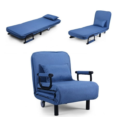 Jaxpety Fabric Folding Chaise Lounge Sofa Chair Couch With Armrest Jaxpety Fabric Folding Chaise Lounge