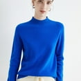 thumbnail image 5 of 25 autumn and winter new seamless first-line ready-to-wear with semi-turtleneck 100 pure wool sweater women's long-sleeved knitted bottoming shirt, 5 of 9