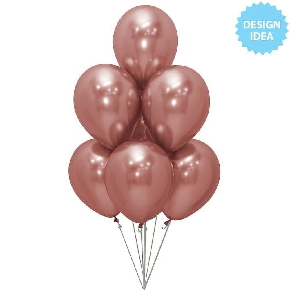 11 inch Sempertex Reflex Rose Gold Latex Balloons (50 Pack) - Party Supplies Decorations