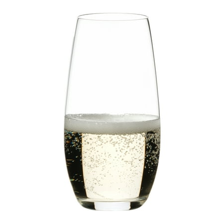 riedel o wine tumbler champagne glass fine crystal material 9 oz - pack of 2 -