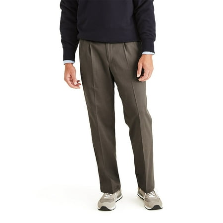 Big & Tall Dockers® Stretch Easy Khaki Classic-Fit Pleated Pants Color: Dark Pebble Size: 48X29