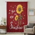 thumbnail image 2 of Red Sunshine Sunflower Semi Sheer Curtains Drapes for Living Room,Bedroom,French Doors Window 84 Inches Long,Pastoral Bees Farmhouse Floral Rod Pocket Chiffon Curtain Drapery Voile Draperies Panel, 2 of 8