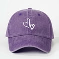 thumbnail image 2 of FINALGANG Womens Mens Heart Print Baseball Cap Distressed Adjustable Fit Casual Hat For Casual Daily Outdoor Activities Fashionable Headwear, 2 of 3
