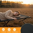 thumbnail image 6 of SHOUFTW Lightweight Folding Camping Cot, Extra Wide Portable Adult Camp Bed with Quick Setup for Travel, Guest, Hiking, Black, 6 of 9