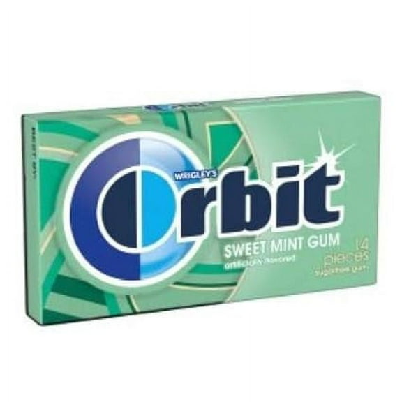 Wrigley Sweetmint Orbit Bubble Gum - 144 per case.