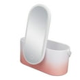 thumbnail image 3 of Estuche de maquillaje rosa degradado, portátil, de gran capacidad, plegable, giratorio, con luz LED, caja de almacenamiento de maquillaje con espejo de maquillaje., 3 of 14