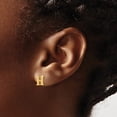 thumbnail image 2 of Sterling Silver Gold-plated Letter H Initial Post Earrings, 2 of 2