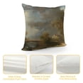 thumbnail image 4 of Orinice River Bridge Boat Graphic Decorative Throw Pillow Cover for Home Couch Living Room Bed Sofa - Multipurpose Use Indoor/Outdoor 1PC 12x12in, 4 of 5