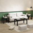 thumbnail image 5 of Pemberly Row Table d'Appoint Carrée Contemporaine, Ensemble de 2, Noir, 5 of 5