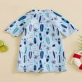 thumbnail image 4 of EIMELI Infant Boy Swimsuit Playsuits Swimwear Surfboard Trees Print Short Sleeve Sun Protection Rash Guard Newborn Bathing Suits, 4 of 6