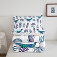 thumbnail image 5 of jejeloiu Watercolor Ocean Life Twin Comforter Sets,Turtle Whale Print Bedding Set For Boys,Multicolor,Polkadot Reversible,2pcs,1 Comforter and 1 Pillowcase, 5 of 7