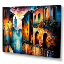 Designart Colorful City In Italy I Canvas Wall Art
