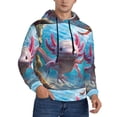 thumbnail image 2 of Fotbe Men's Hoodie with Cute Underwater Axolotl Pattern - Kangaroo Pocket Pullover Hooded Sweatshirt, Perfect for Daily Wear, Travel, and Home-XX-Large, 2 of 7
