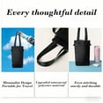 thumbnail image 5 of Portable Water Bottle Carrier with Adjustable Shoulder Strap, Phone Pocket & Insulated Sleeve – Ideal for Travel, Outdoor Activities, Hiking, Cycling & Fitness, 5 of 5