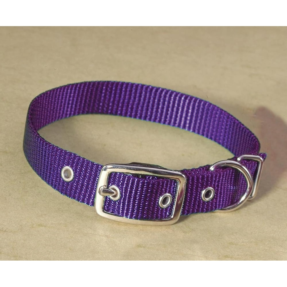 Hamilton 5/8" Single Thick Nylon Deluxe Dog Collar, 18 inch, Purple