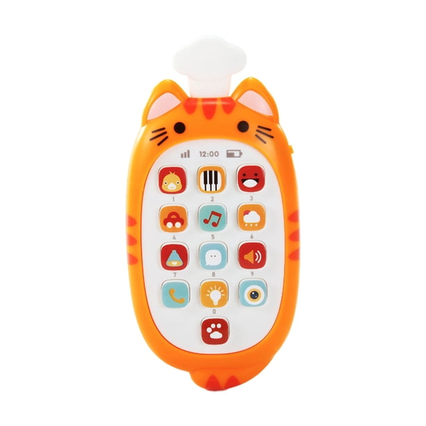 Baby Music Simulation Screen Telephone Chef Mobile Phone Baby Soft Glue Chewable Educational Toys 0-3 Years Old