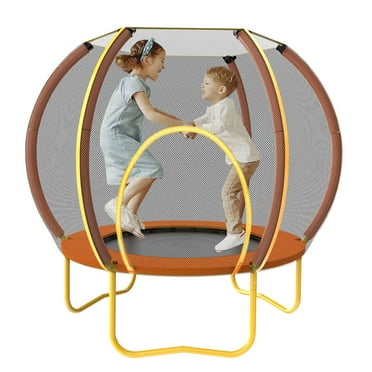 Fenbeli 42in Trampoline for Kids with Enclosure Net Mini Indoor/Outdoor Trampolines with Heavy Duty Frame