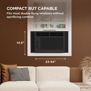 TCL 5,000 BTU Mechanical Window Air Conditioner (Black) - Two-in-One Cooling & Fan, 7 Temperature Settings, Dual Fan & Cooling Speeds, Compact Fit, Washable Filter, Cools up to 150 Sq ft - W5WM-B3