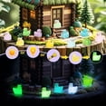thumbnail image 3 of Resin Figurines Luminous Tiny Glow In The Dark Colorful Cube Shaped Miniature Animal Figure For Garden Aquarium Home Decor, 3 of 4