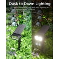 thumbnail image 4 of Outdoor Solar Spot Lights with Timer Remote 3 Colors 3 Brightness Waterproof Landscape Spotlights, Dusk to Dawn Spot Lighting for Garden Yard Pathway Garage Patio Flowers Tree Lawn Plants wall Outside, 4 of 9