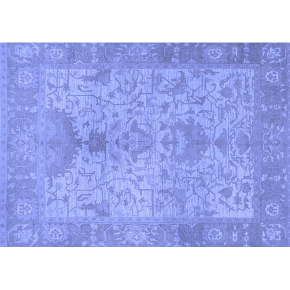 Ahgly Company Indoor Rectangle Oriental Blue Traditional Area Rugs, 6' x 9'