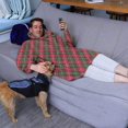 thumbnail image 3 of Red and Green Checkerboard Checkered Pattern Wearable Oversized Blanket,Wearable Blanket Hoodie for Adults,Cozy Hooded Blankets with Super Pockets,Super Warm Fuzzy Pullover for Women & Men, 3 of 6