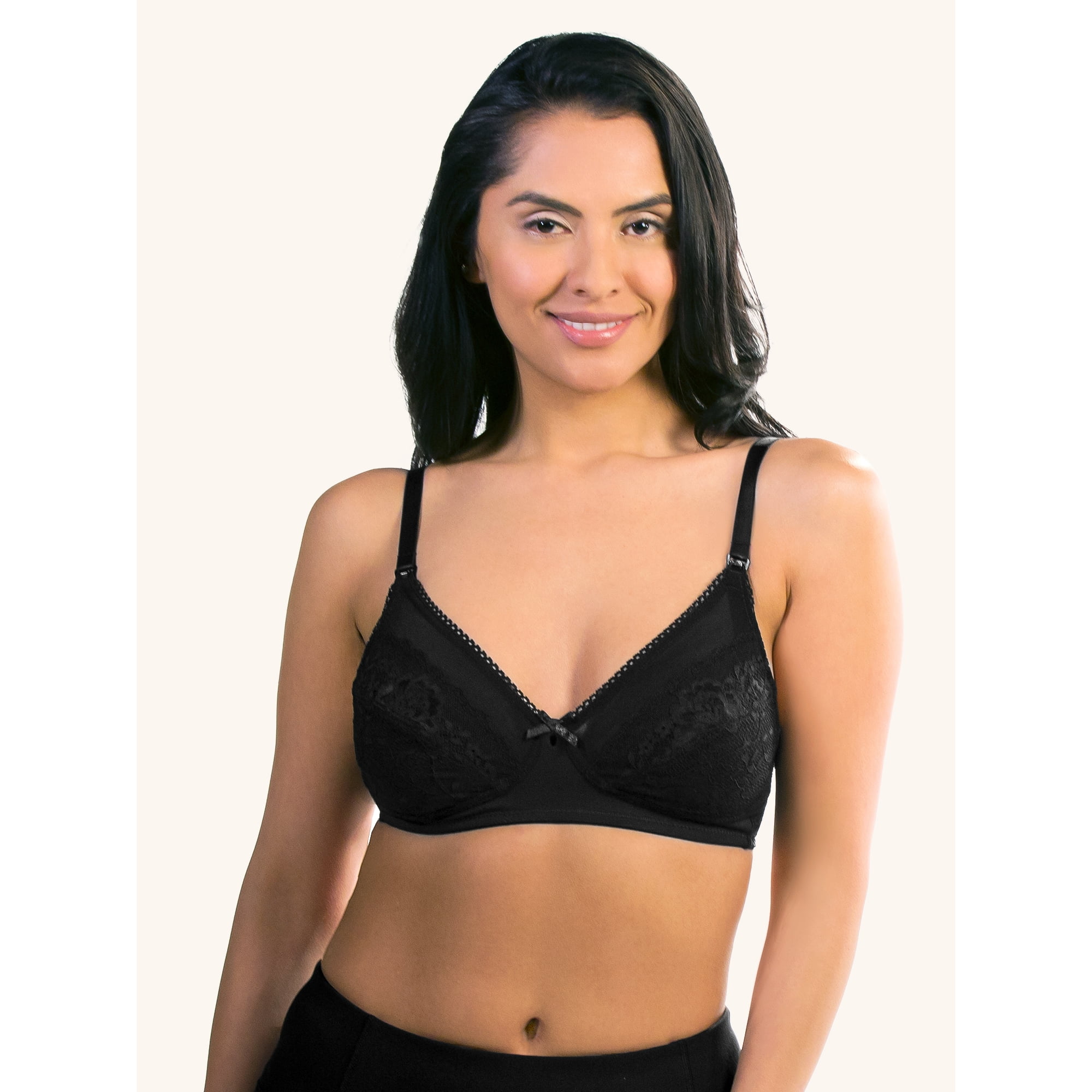 Leading Lady, The Monroe, Lace Nursing Bra, Unpadded Wireless, Drop Down Cups, Inner Sling, Nursing Clips, Breatable Comfort (Women's)