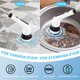 thumbnail image 2 of PHANCIR Fregadora Giratoria Eléctrica Cepillo de Limpieza de Ducha Inalámbrico con 9 Cabezales de Cepillo Reemplazables, Mango Ajustable para Baño, Azulejos y Auto, Blanco, 2 of 8