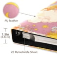 thumbnail image 3 of FORMRS 3 Ring Photo Album 4"x6" Self Adhesive Large Capacity PU Leather Cover, Purple Retro Rainbow, 3 of 8