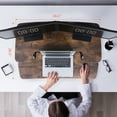 thumbnail image 5 of FitStand Home Office Height Adjustable Standing Desk Converter Special Walnut 35" U-Shape with Keyboard Tray, 5 of 6