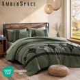 thumbnail image 2 of Amberspace Embroidery 7-piece Bed in a Bag Queen Comforter Set with Sheets,Olive Green, 2 of 9