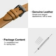 thumbnail image 3 of Uxcell Genuine Leather Band Smooth Flat Leather Watch Strap for Men and Women Brown/Black 20mm, 3 of 7