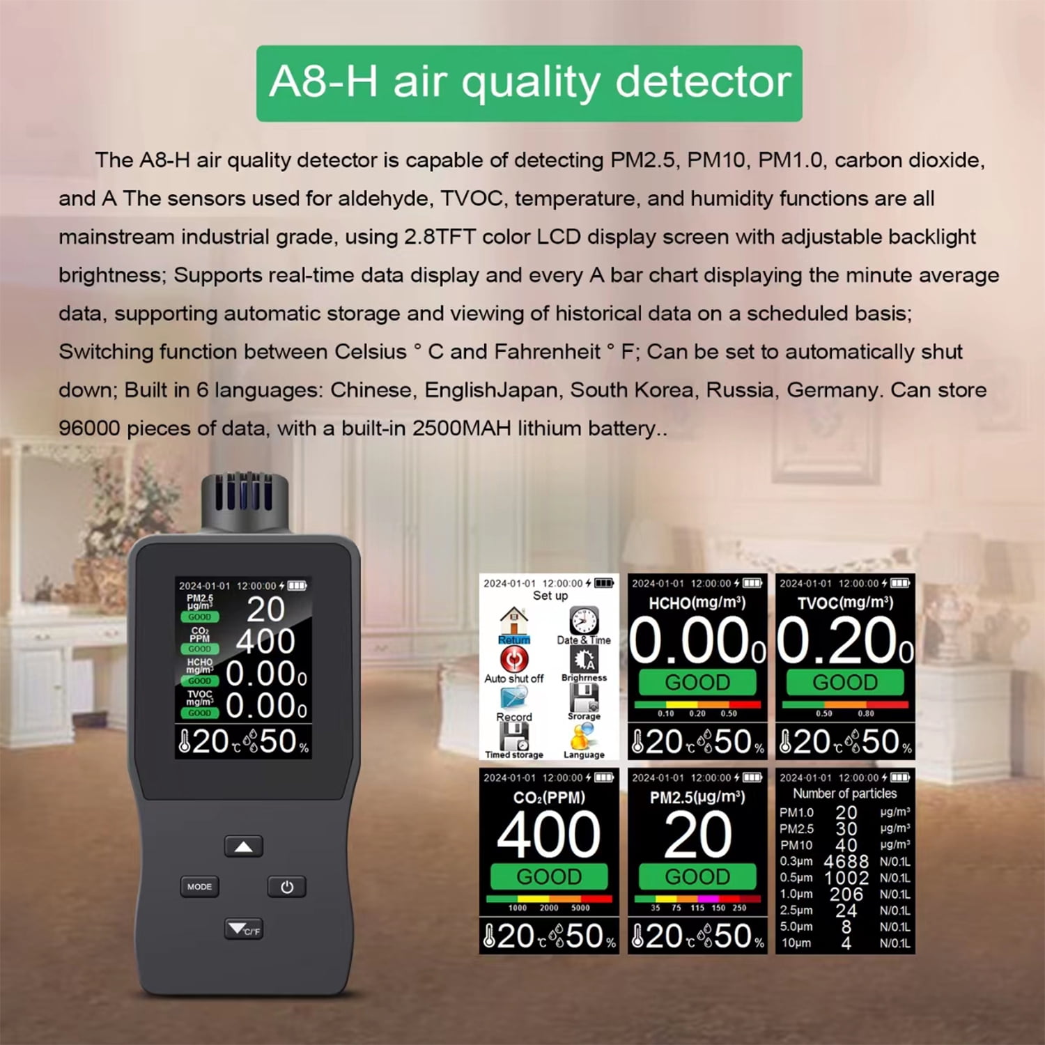 Air quality tester,Air Tester Quality Tester Air Indoor Air With Screen Air Quality Tester Indoor Handheld Co2 Co2 Air Indoor Precision