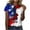 S14-Multicolor, variant on successthop 4th of July Clothes for Women Flags Loose Plus Size Crewneck Shirt Festival T Shirts Short Sleeve Tops 2XL