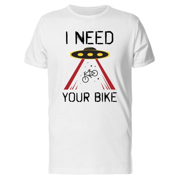 I Need Your Bike Ufo Abduction Tee Men's -Image by Shutterstock