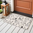 thumbnail image 4 of Beige Farm Chicken Front Door Rugs 2x3 ft Country Farmhouse Black White Rooster Chick Eggs Small Rug for Entryway Non Slip Washable Bathroom Door Mat Absorbent Floor Mat for Indoor Entrance, 4 of 9